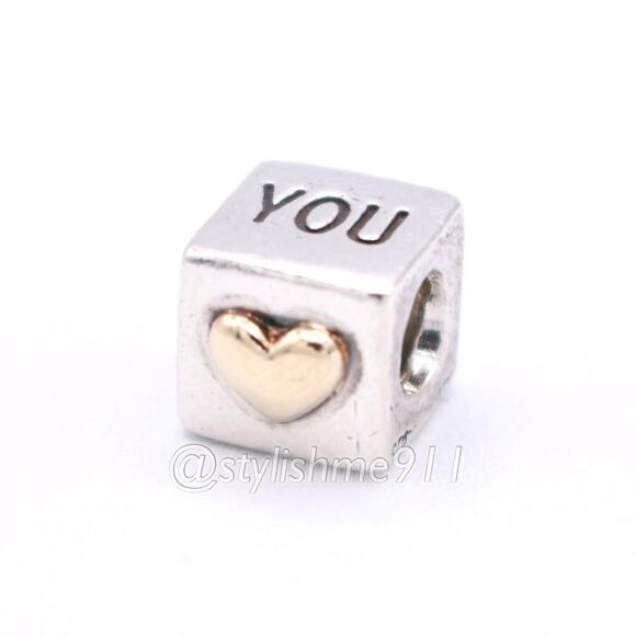 Authentic PANDORA I Love You Charm with 14K Gold - 790200 - Picture 6 of 12